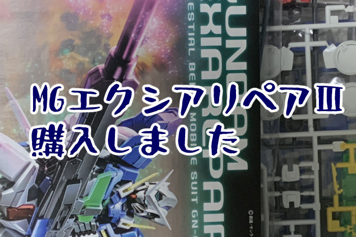 MGガンダムエクシアリペアⅢ購入しました | 河邑倉庫・新館